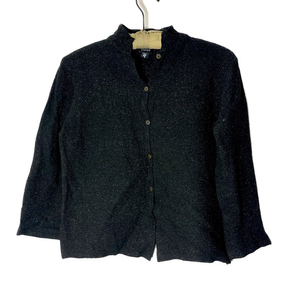 Eileen Fisher Tops - Eileen Fisher Italian Made Waffle Knit Button Front Silk & Viscose Blend Top